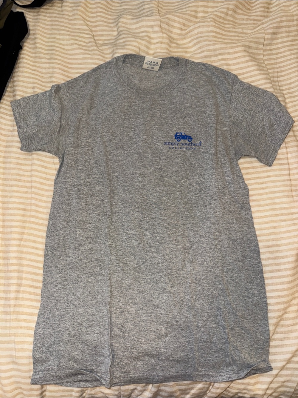 Simply Southern Gray T-Shirt with Blue Truck Logo